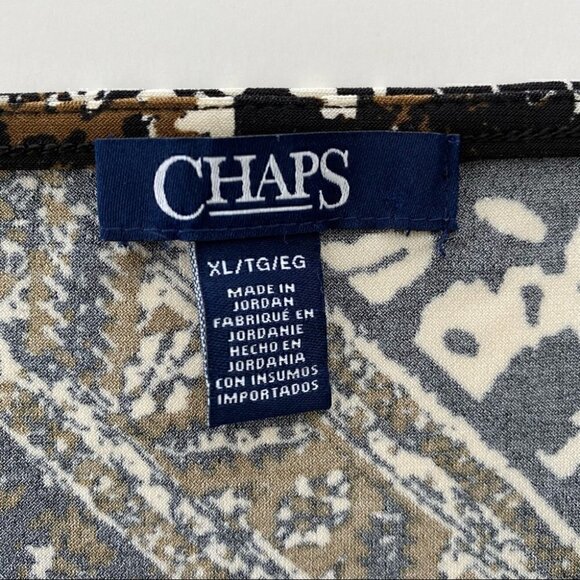 Chaps tank top with cowl neckline in a stretchy jersey knit fabric - Picture 5 of 6